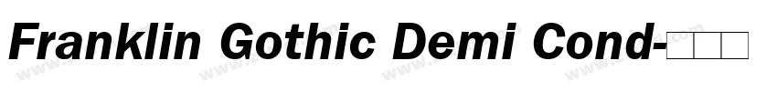 Franklin Gothic Demi Cond字体转换